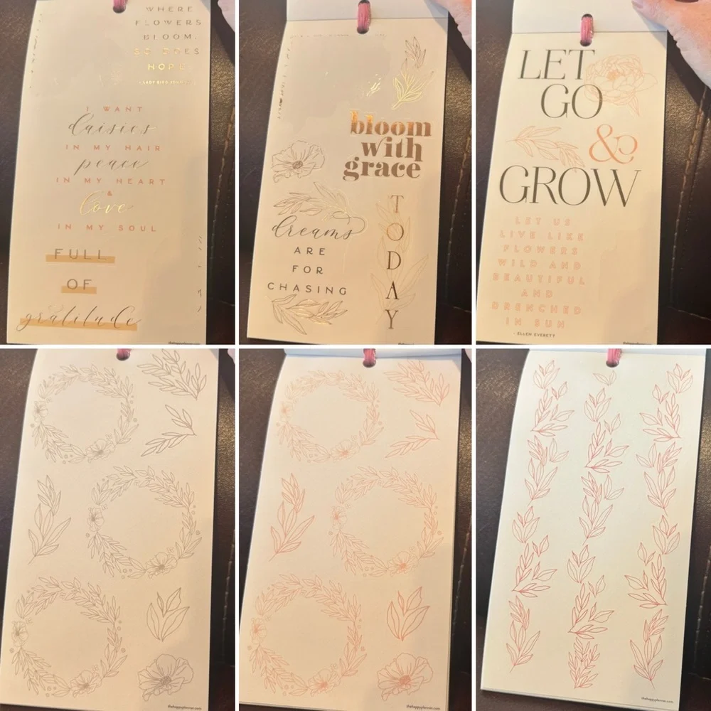 Sophisticated Florals & Pressed Florals Sticker Books by the Happy Planner